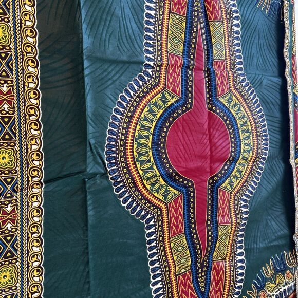 Phoenix Hitarget African Wax Multi Abstract ~2.75 Yards 100% Cotton 102 x46 inch - Picture 2 of 7